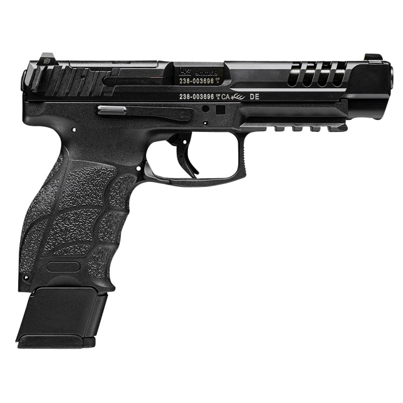 HK 81000592 VP9L Optic Ready 9mm Luger 5 201 3 Black Black Steel Slide Black Interchangeable Backstrap Grip Night Sights