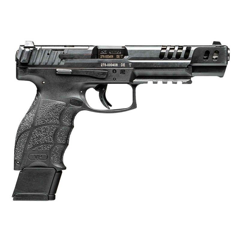 HK 81000555 VP9 Match Optic Ready 9mm Luger 5.51 201 4 Black Polymer Frame  Grip with Black Steel Slide