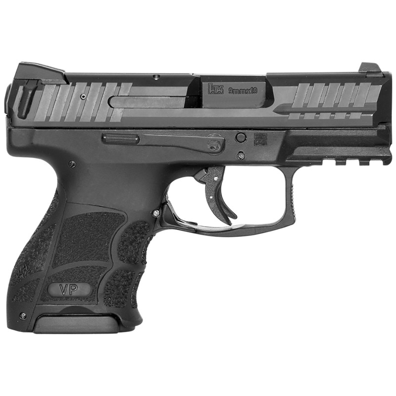 HK 81000806 VP9SKB Subcompact 9mm Luger 151 3.39 Optic ReadySerrated Slide Black Polymer Frame wPicatinny Rail Ambidextrous