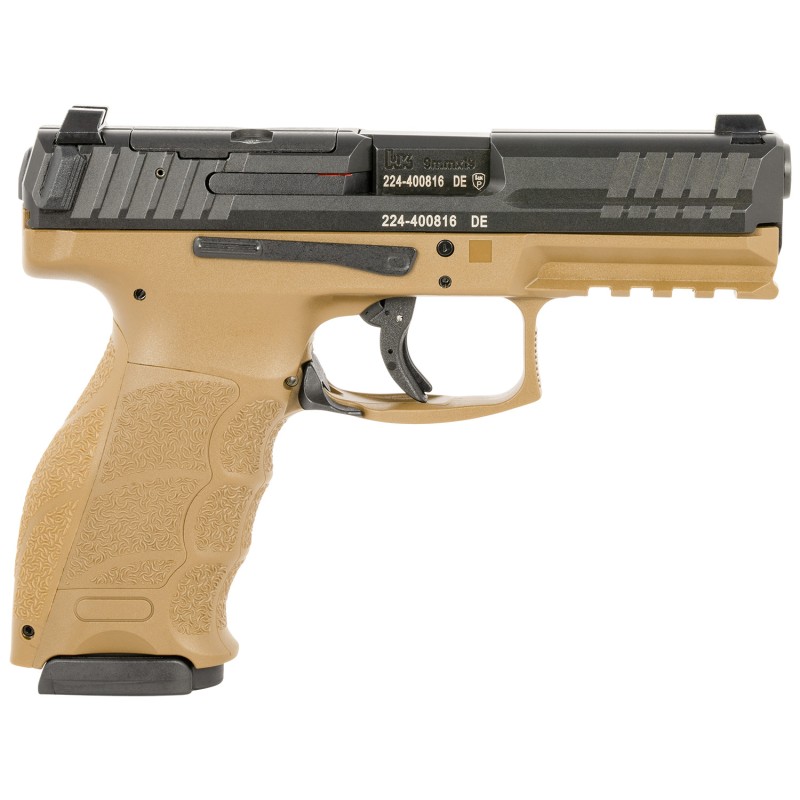 HK 81000608 VP9B  Full Size 9mm Luger 171 4.09 Polygonal Rifled Barrel Flat Dark Earth Cerakote Night SightsOptic ReadySerrated 