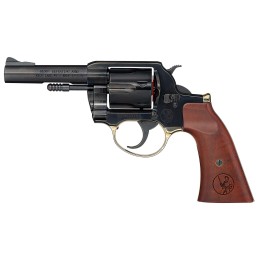 Henry H017GDM Gunfighter  38 Special 357 Mag 6 Shot 4 Blued Round Steel Barrel Polished Blued Steel Frame wGunfighter Walnut Gri