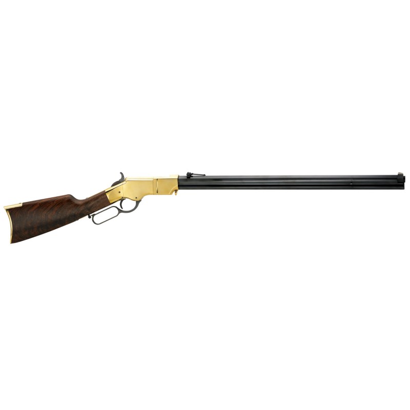 Henry H011C Original Henry Rifle 45 Colt LC Caliber with 131 Capacity 24.50 Blued Barrel Polished Brass Metal Finish  Fancy Amer