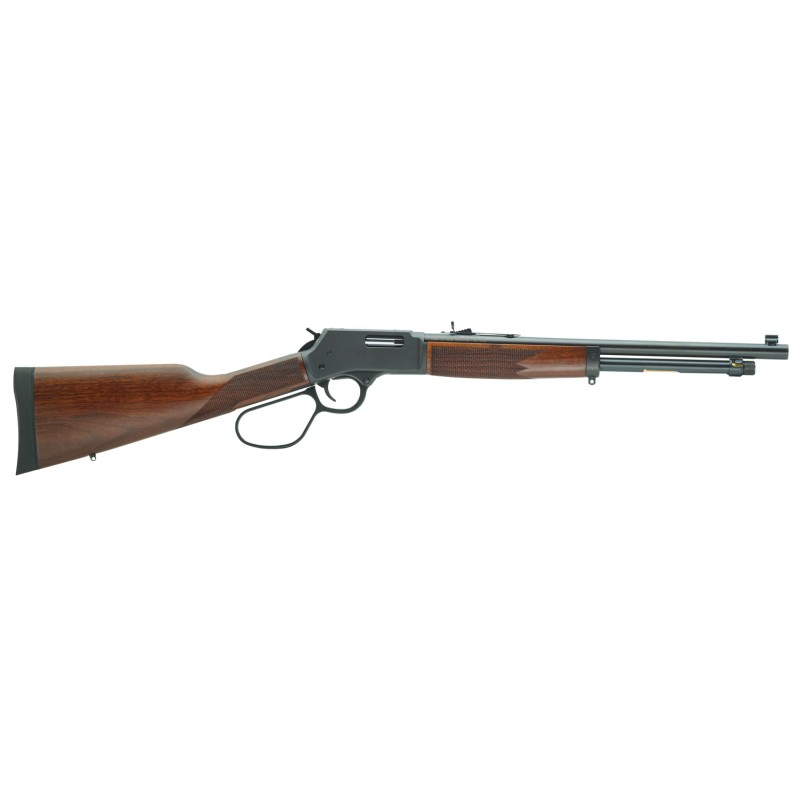 Henry H012MR41 Big Boy Carbine 41 Rem Mag Caliber with 71 Capacity 16.50 Barrel Overall Blued Steel Finish  American Walnut Stoc