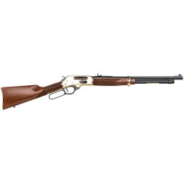 Henry H0244570 Side Gate  Lever Action 4570 Gov Caliber with 51 Capacity 19.80 Blued Barrel Polished Brass Metal Finish  America