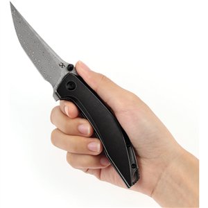 Baku Linerlock Black Damascus