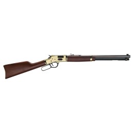 Henry H006GM Side Gate  357 Mag38 Special 101 20 Blued Octagon Barrel Polished Brass Rec American Walnut Stock Adj. Sight