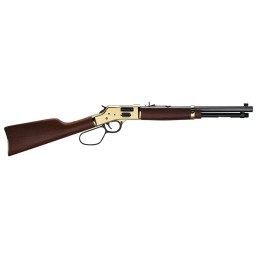 Henry H006GMR Side Gate Carbine 357 Mag38 Special 71 16.50 Blued Octagon Barrel Polished Brass Rec American Walnut Stock Adj. Si