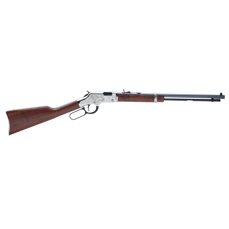 Henry H004SE2 Golden Boy Silver Eagle 2nd Edition Lever Action 22 ShortLongLR 16 LR21 Short 20 Octagon Barrel Nickel Plated Amer