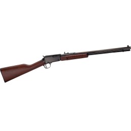 Henry H003TM Pump  22 WMR Caliber with 121 Capacity 20.50 Octagon Barrel Black Metal Finish  American Walnut Stock Right Hand Fu