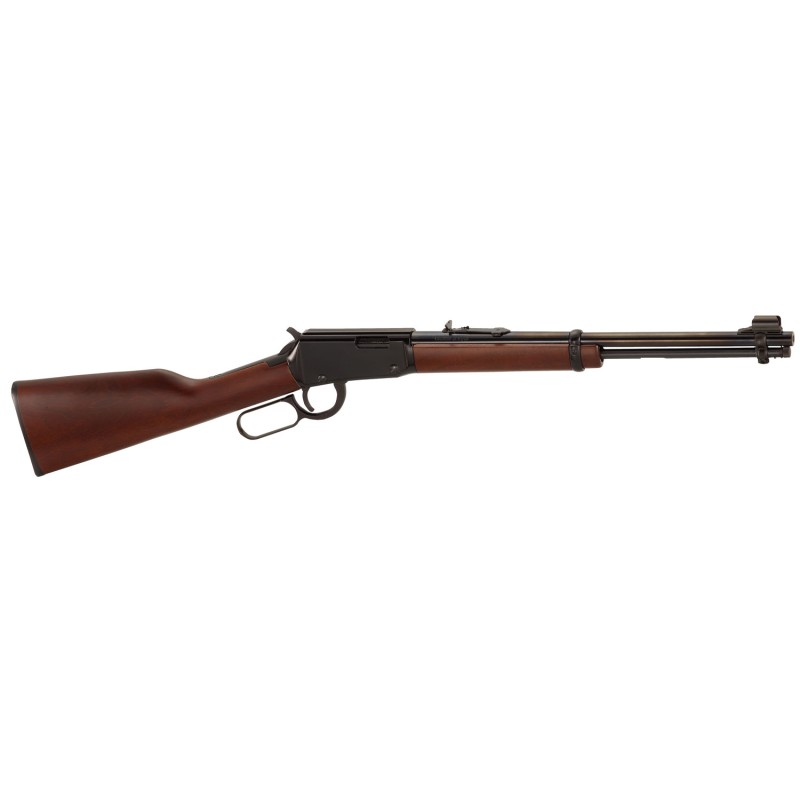 Henry H001Y Lever  Youth 22 Long22 LR22 Short 12 LR16 Short 16.13 Blued Round Barrel Black Steel Receiver American Walnut Fixed 