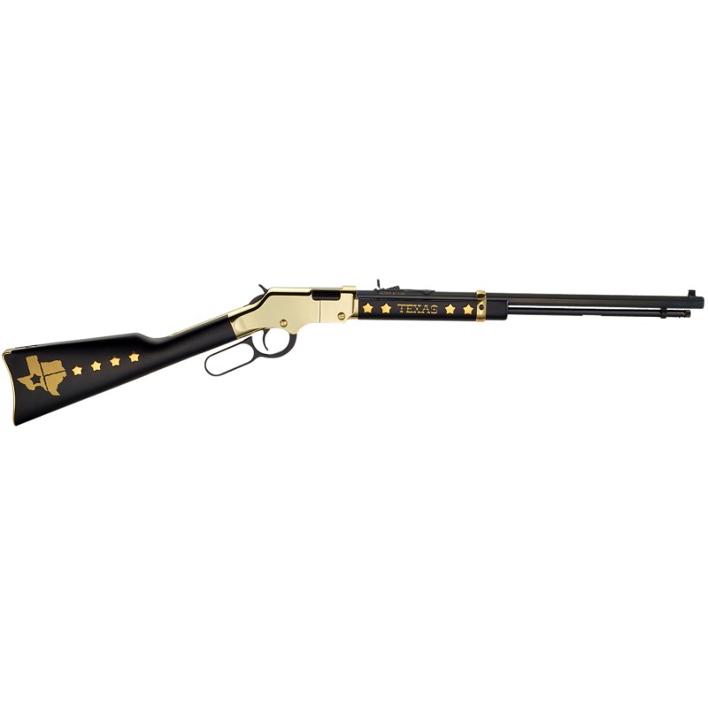 Henry H004TX Golden Boy Texas Tribute Full Size 22 Short 22 Long 22 LR 16 LR21 Short 20 Blued Barrel Brasslite Metal Finish  Ame