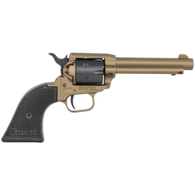 Heritage Mfg RR22A4 Rough Rider  22 LR 6 Shot 4.75 Burnt Bronze Cerakote Steel Barrel Black Satin Cylinder Burnt Bronze Cerakote