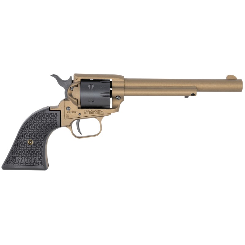 Heritage Mfg RR22A6 Rough Rider  22 LR 6 Shot 6.50 Burnt Bronze Cerakote Steel Barrel Black Satin Cylinder Burnt Bronze Cerakote