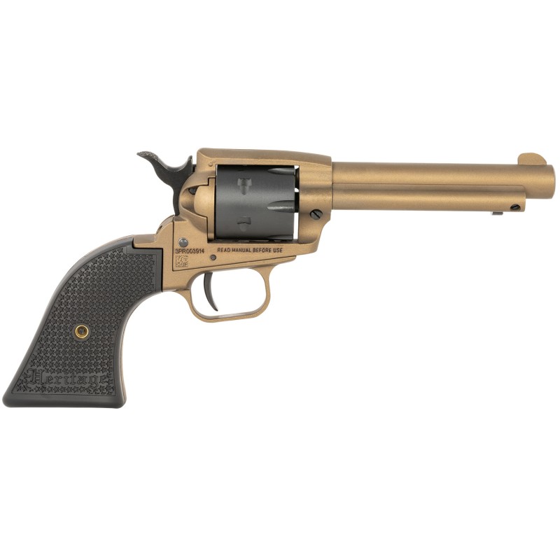 Heritage Mfg SRR22A4 Rough Rider  22 LR 6 Shot 4.75 Burnt Bronze Cerakote Steel Barrel Frame Black Satin Cylinder Black Polymer 