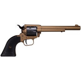 Heritage Mfg SRR22A6 Rough Rider  22 LR 6 Shot 6.50 Burnt Bronze Cerakote Steel Barrel  Frame Black Satin Cylinder Black Polymer