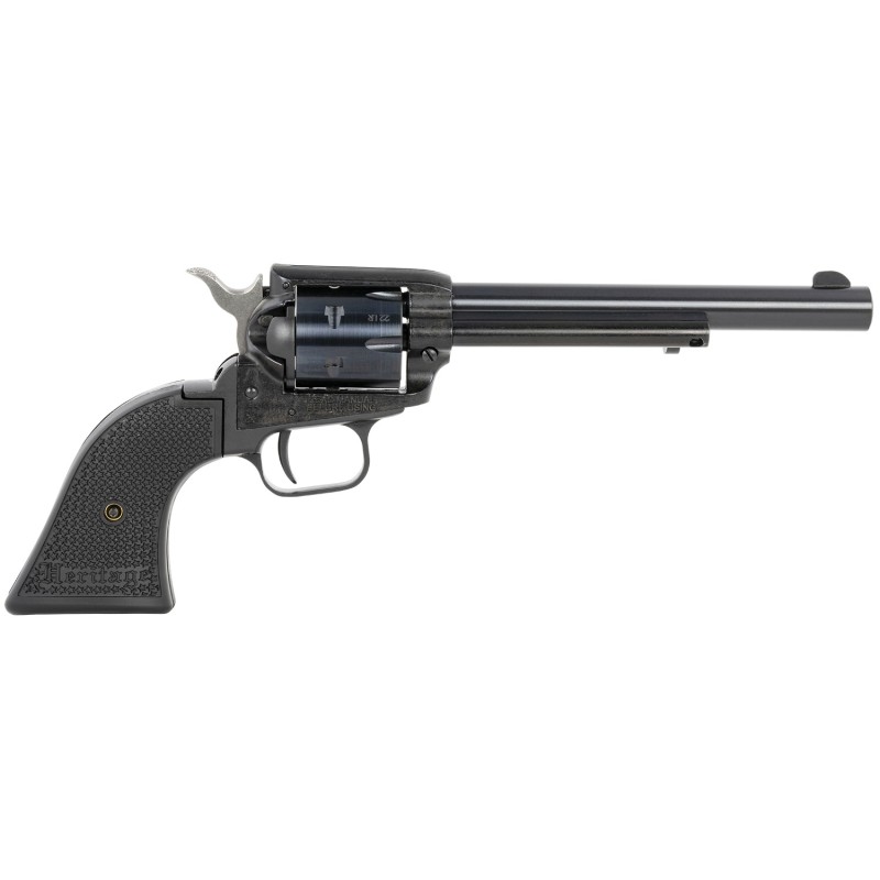 Heritage Mfg RR22B6PG Rough Rider  22 LR 6 Shot 6.50 Black Steel Barrel Black Zinc Alloy Frame Black Cylinder Black Polymer Grip