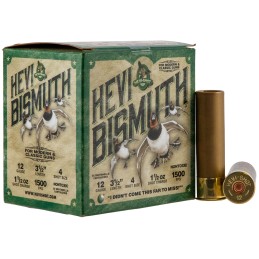 HEVIShot HS14504 HEVIBismuth  12 Gauge 3.50 1 12 oz Bismuth 4 Shot 25 Per Box 10 Case