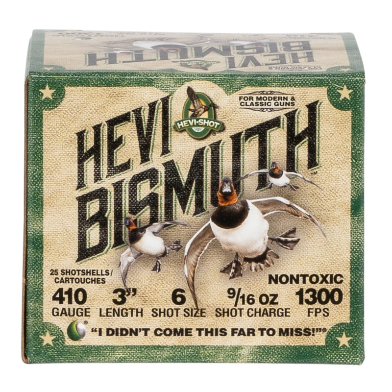 HEVIShot HS19006 HEVIBismuth  410 Gauge 3 916 oz Bismuth 6 Shot 25 Per Box 10 Case