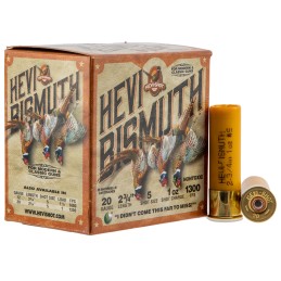 HEVIShot HS17715 HEVIBismuth Upland 20 Gauge 2.75 1 oz Bismuth 5 Shot 25 Per Box 10 Case