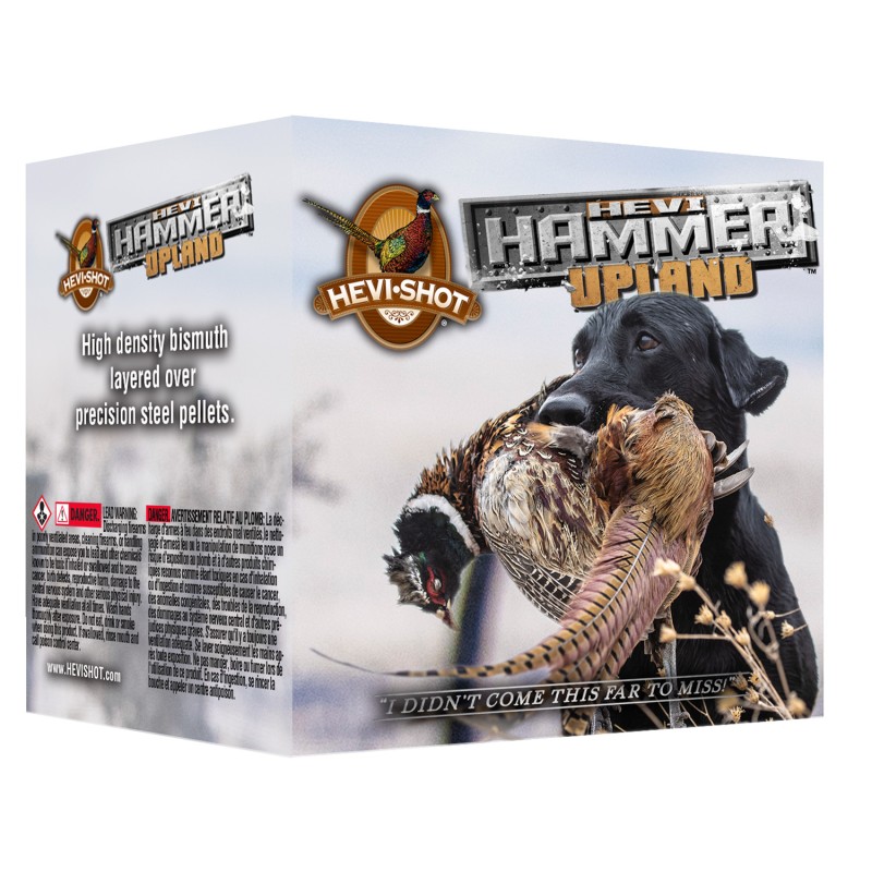 HEVIShot HS29105 HEVIHammer Upland 12 Gauge 2.75 1 14 oz Steel Bismuth 5 Shot 25 Per Box 10 Case