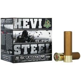 HEVIShot HS65002 HEVISteel  12 Gauge 3.50 1 38 oz 2 Shot 25 Per Box 10 Case