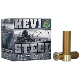 HEVIShot HS65888 HEVISteel  12 Gauge 3.50 1 38 oz BBB Shot 25 Per Box 10 Case