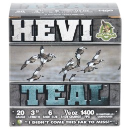 HEVIShot HS62006 HEVITeal  20 Gauge 3 78 oz 6 Shot 25 Per Box 10 Case