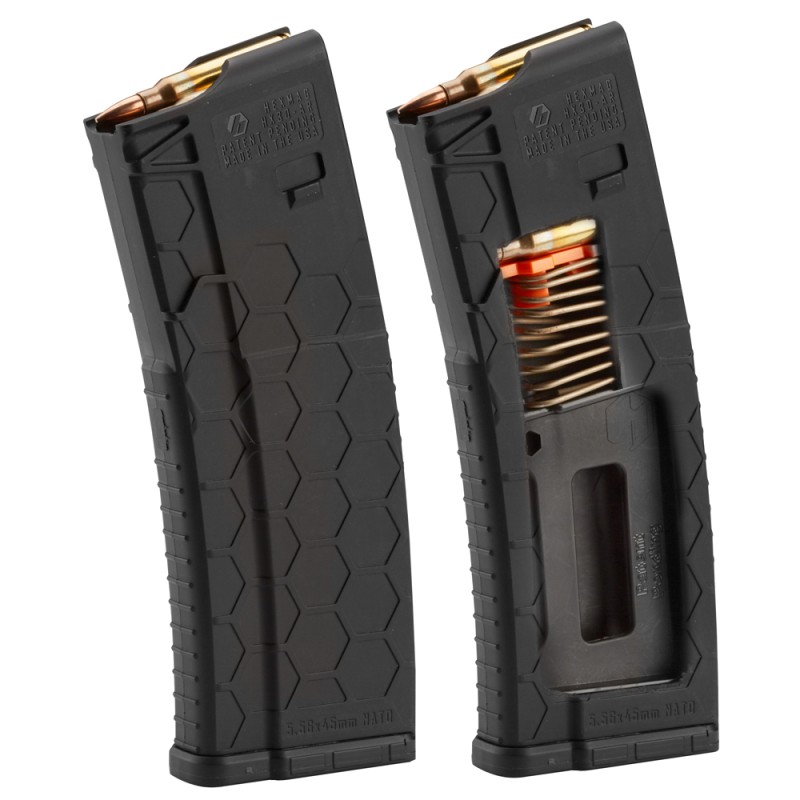 Hexmag HX1030ARBLK Series 2  Black Detachable 10rd MultiCaliber for AR15