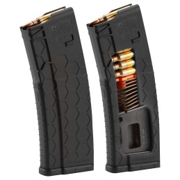 Hexmag HX1530ARBLK Series 2  Black Detachable 15rd MultiCaliber for AR15