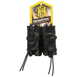 High Speed Gear 11PT02MB TACO Mag Pouch Double MultiCam Black Nylon MOLLE Compatible w Pistol