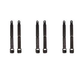 High Speed Gear 91SC06BK MOLLE Clips  Short Black Injection Molded Fits MOLLE 6 Pack