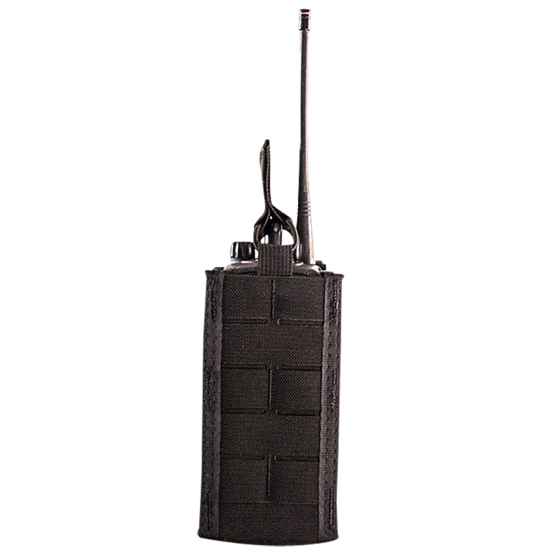 High Speed Gear 41RD00BK TACO Duty Radio Holder Black Nylon with MOLLE Exterior  Bungee Pull Tongue Fits MOLLE  2 Belt