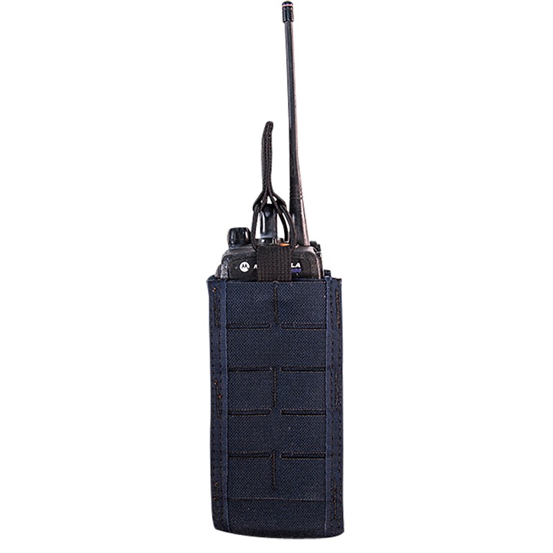 High Speed Gear 41RD00LE TACO Duty Radio Holder LE Blue Nylon with MOLLE Exterior  Bungee Pull Tongue Fits MOLLE  2 Belt