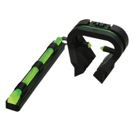 HiViz TT1001 TriViz TurkeyDeer Sight Set  Black  Green Fiber Optic