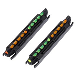 HiViz TO300 TwoInOne Magnetic Front Sight  Black  GreenOrange Fiber Optic