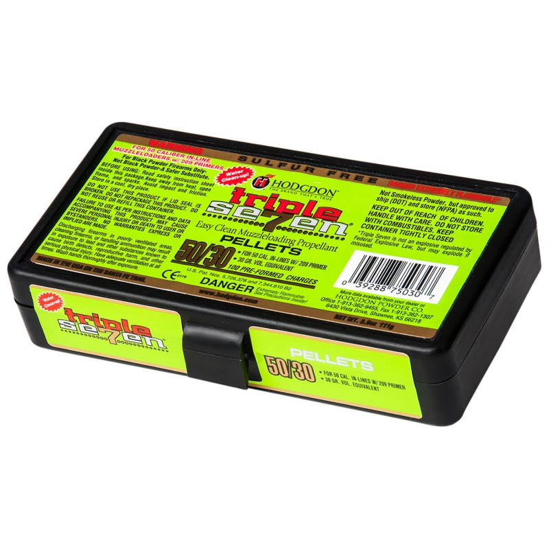 Hodgdon T75030 Triple Seven Pellets 50 Cal 30 Grain 100 Box12 Case