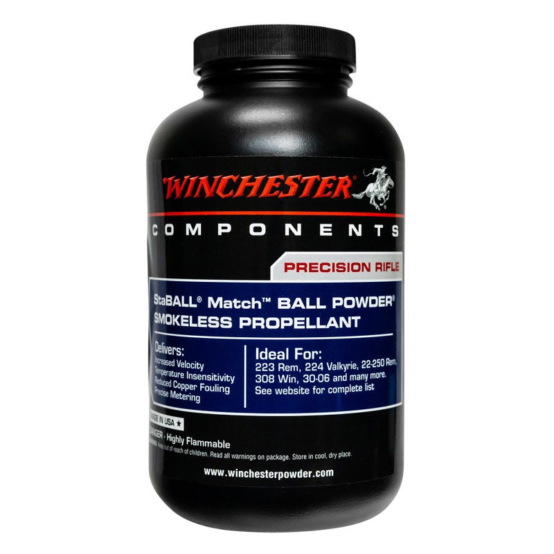 Winchester Powder STABALLMATCH8 Staball Match Rifle Powder 8LB