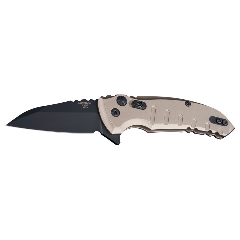 Hogue 24167 X1 MicroFlip 2.75 Folding Wharncliffe Plain Black Cerakote 154CM SS BladeMatte Flat Dark Earth Anodized Aluminum Han