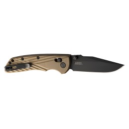 Hogue  Deka  3.25 Folding Clip Point Plain Black Cerakote CPM MagnaCut SS Blade FDE Crosshatch Textured GRN Handle Includes Pock