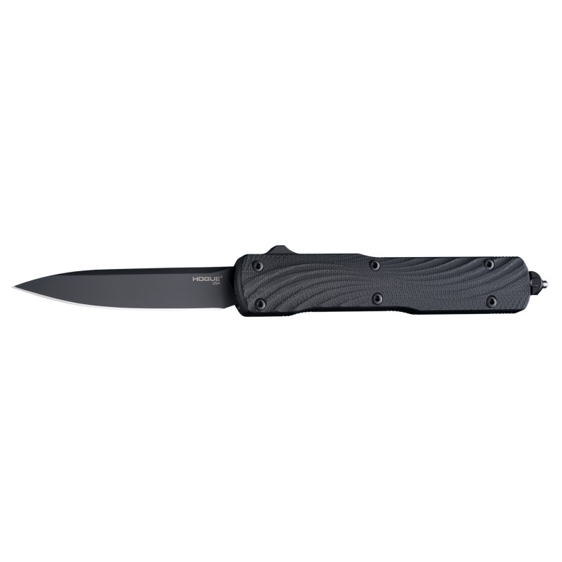 Hogue  Counterstrike  3.35 OTF Drop Point Plain Black PVD CPM 20V SS Blade AluminumG10 Aluminum Handle