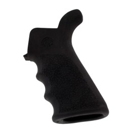 Hogue 15020 OverMolded Beavertail Cobblestone Black Rubber with Finger Grooves for AR15 M16