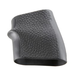 Hogue 18000 HandAll Jr. Grip Sleeve Small Size made of Rubber with Textured Black Finish  Finger Groove for Most 22 25  38 Pisto