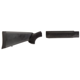 Hogue 05012 OverMolded Combo Kit Black Synthetic with Forend for Mossberg 500