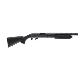 Hogue 08732 OverMolded Combo Kit Black Synthetic with Forend  12 LOP for Remington 870