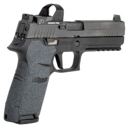 Hogue 17639 Wrapter Adhesive Grip made of Heavy Grit with Black Finish for Sig P320 Full Size with Medium Grip Module