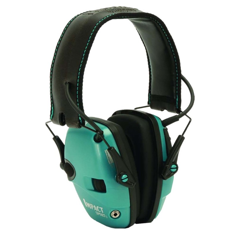 Howard Leight R02521 Impact Sport Electronic Muff 22 dB Over the Head BlackTeal Adult 1 Pair