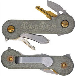 KeyBar Green Linen Micarta