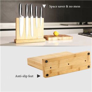 Magnetic Knife Block Wood