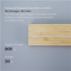 Bamboo Magnetic Knife Rack
