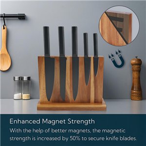 Magnetic Knife Block Wood
